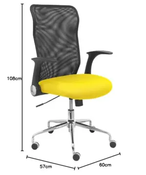 Piqueras y Crespo Minaya Cadeira de Escritório Preto