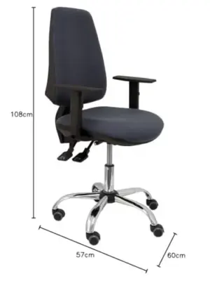 Piqueras y Crespo PYC Elche S Bali Cadeira de Escritório Cinzenta Ajuste Ergonômico