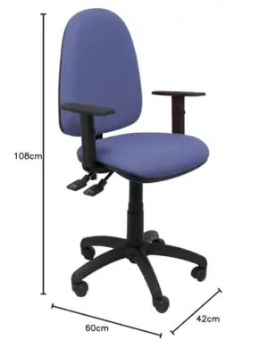 Piqueras y Crespo Tribaldos Cadeira de Escritório Azul Clara Regulável