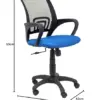 Piqueras y Crespo Vianos Cadeira de Escritório Azul Regulável Ergonomicamente