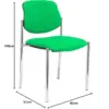 Piqueras y Crespo Villalgordo Bali Cadeira de Visitante Cromada Verde Claro