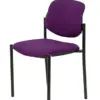 Piqueras y Crespo Villalgordo Bali Cadeira de Visitante Estrutura Preta Tecido Roxo
