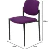 Piqueras y Crespo Villalgordo Bali Cadeira de Visitante Estrutura Preta Tecido Roxo