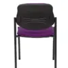 Piqueras y Crespo Villalgordo Bali Cadeira de Visitante Estrutura Preta Tecido Roxo