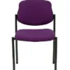 Piqueras y Crespo Villalgordo Bali Cadeira de Visitante Estrutura Preta Tecido Roxo