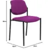 Piqueras y Crespo Villalgordo Cadeira de Visitante Estrutura Preta Tecido Roxo