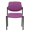 Piqueras y Crespo Villalgordo Cadeira de Visitante Estrutura Preta Tecido Roxo