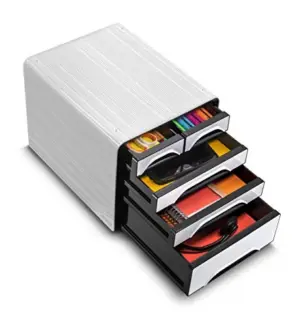 Cep Classificador de Secretária 5 Gavetas Branco/preto 360x288x270 mm