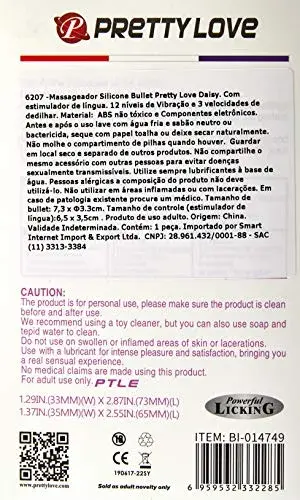 Pretty Love Daisy Egg Vibrador Recarregável Roxo