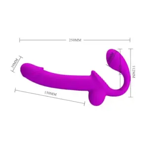 Pretty Love Kelpie Strap-On Roxo Sem Tiras