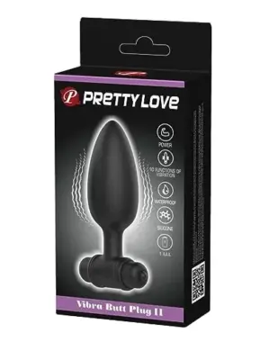 Pretty Love Plug Anal Vibração Preto