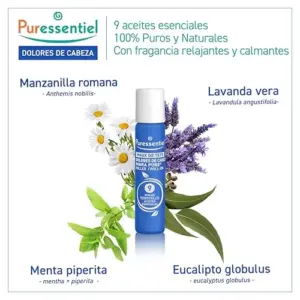 Puressentiel Roll On Dores de Cabeça Óleos essenciais 5ml