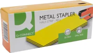 Q-Connect Agrafador Mesa +20 Metal Vermelho