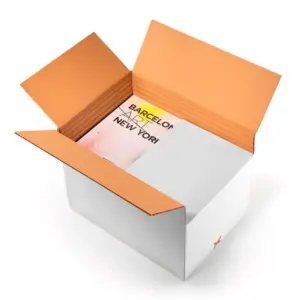 Q-Connect Caixa de Papelão Regulável em Altura 450×280 mm Branco