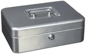 Q-Connect Cofre de moedas 250x180x90mm Prateado