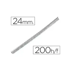Q-Connect Espiral Metálica 24mm 200 folhas 100 unidades