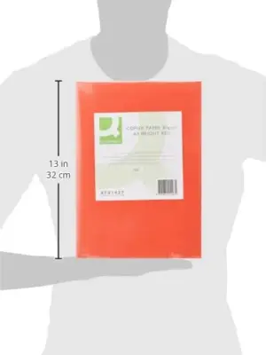 Q-Connect Resma de Papel A4 80g Vermelho Brilhante 500 unidades