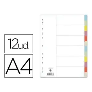 Q-Connect Separadores 12 Cartolina A4
