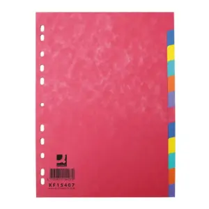 Q-Connect Separadores 12 unidades Cartolina Brilho DIN A4