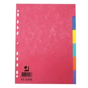 Q-Connect Separadores 6 unidades Coloridos A4