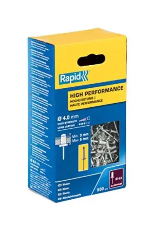 Rapid Caixa de Rebites Alumínio 4x8mm