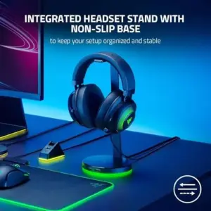 Razer Base Station V2 Chroma Hub USB com som 7.1 com fio preto iluminação RGB
