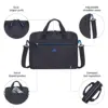 Rivacase Mala Universal Portátil 14″ Preta Nylon