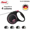 Flexi Trela Cordão 5m Preto/Rosa