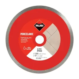Rubi Disco Diamante Grês Porcelânico CPC 200 PRO Corte fino em esquadria