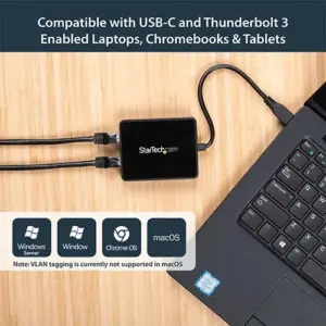 Startech.com US1GC301AU2R Adaptador de Rede USB-C Gigabit Ethernet 1000 Mbit/s Preto
