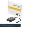 Startech.com US1GC301AU2R Adaptador de Rede USB-C Gigabit Ethernet 1000 Mbit/s Preto