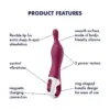 Satisfyer A-mazing 1 Vibrador ponto a Silicone Berry