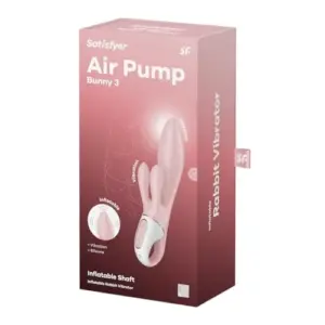 Satisfyer Air Pump Bunny 3 Vibrador com Estimulador Dividido Rosa