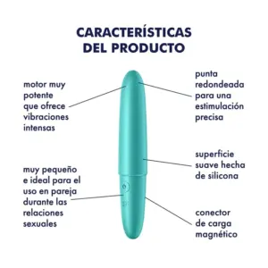 Satisfyer Bala Ultra Power Vibrador 12 Programas Silicone Turquesa