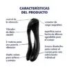 Satisfyer Bastão de Dedo Vibrador Preto