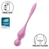 Satisfyer Bolas Vibratórias de Kegel Rosa 73g com Aplicativo