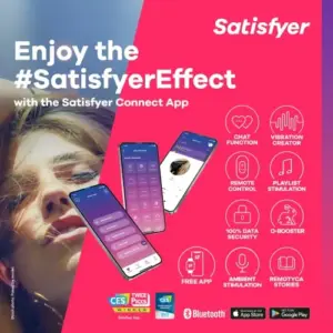 Satisfyer Connect Plugue Rotador Vibratório Silicone Vermelho