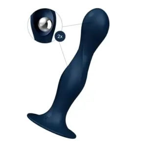 Satisfyer Double Ball-R Silicone Azul Função Estimuladora