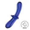 Satisfyer Double Crystal Dildo de Vidro Azul