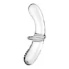 Satisfyer Double Crystal Vidro Preto Estimulador de Ponto G