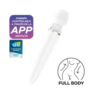 Satisfyer Double Wand-er XXL Vibração Silicone Blanco
