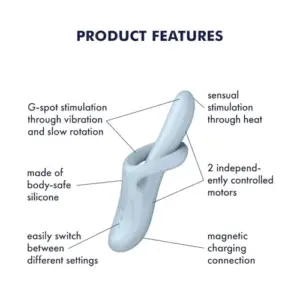 Satisfyer Heat Flex 4 Vibrador térmico 12 programas silicone azul
