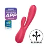 Satisfyer Mono Flex Recarregável USB Bluetooth Silicone Vermelho