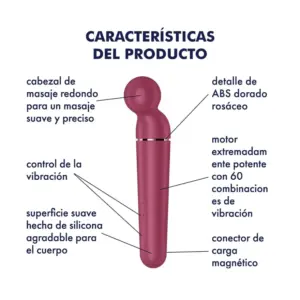 Satisfyer Planet Wand-er Vibrador 60 programas Silicone Berry Rosegold