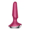 Satisfyer Plug Anal Silicone Vermelho Vibrador Controlável