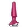 Satisfyer Plug Anal Silicone Vermelho Vibrador Controlável