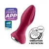 Satisfyer Plugue Rotador Silicone Recarregável Vermelho