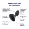Satisfyer Plugue Vibratório Selo Doce Preto Silicone Medico