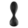 Satisfyer Plugue Vibratório Selo Doce Preto Silicone Medico
