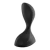Satisfyer Plugue Vibratório Selo Doce Preto Silicone Medico